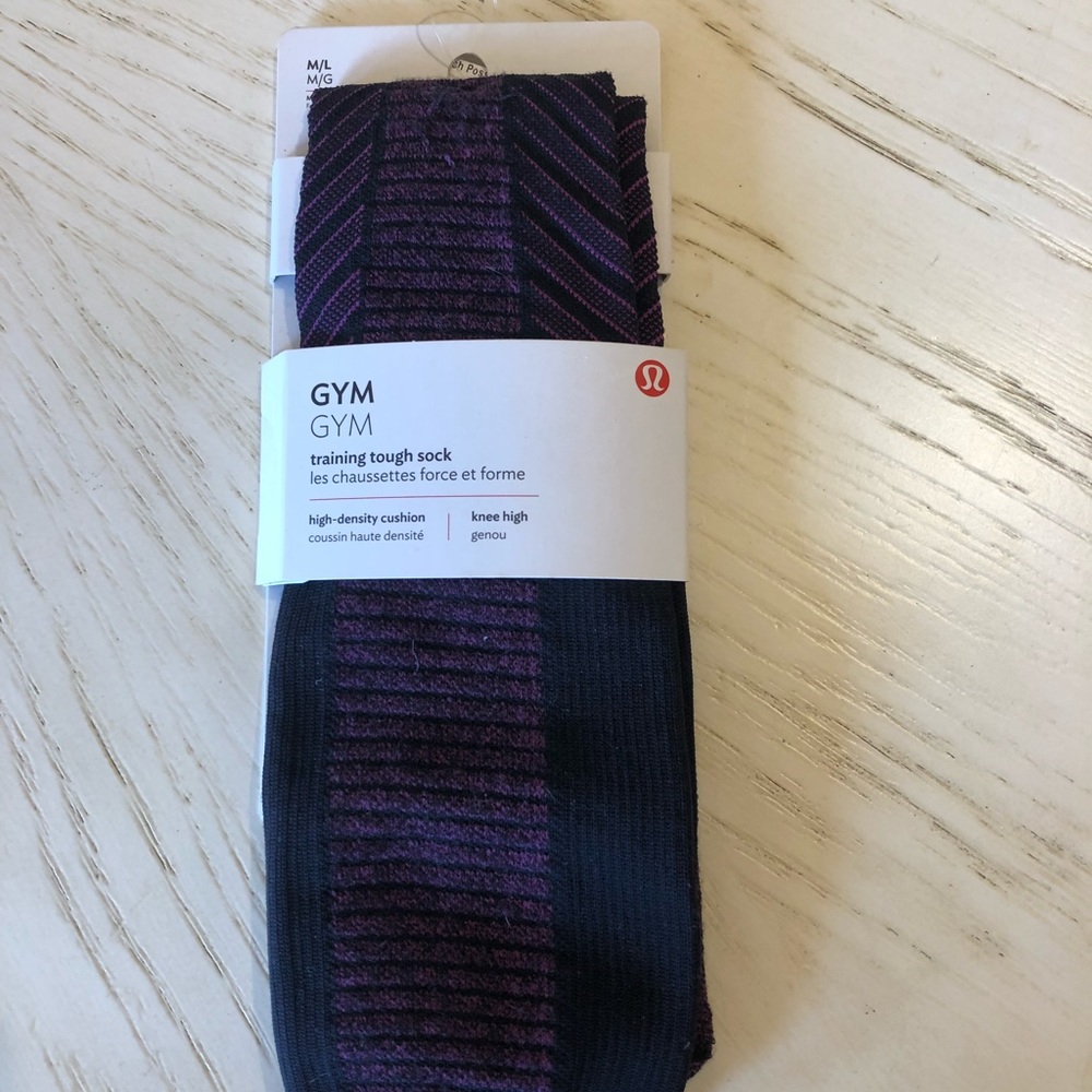 LULULEMON Gym Knee High Training Tough Sock M/L
